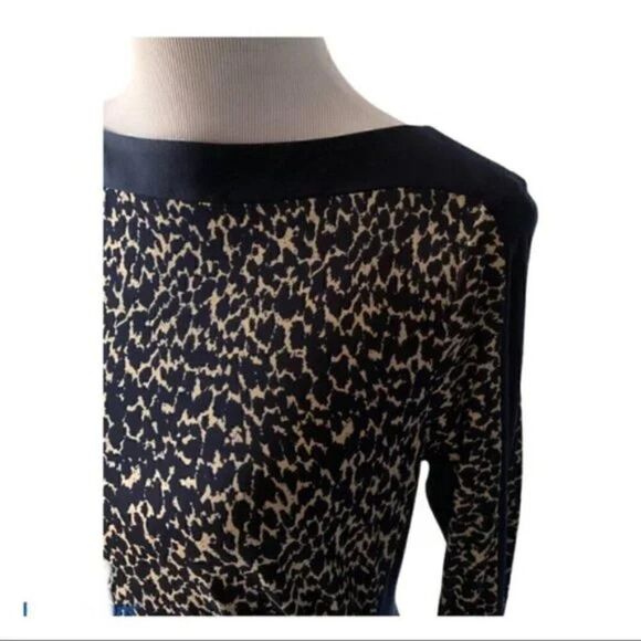 Ralph Lauren Navy Animal Print Dress size 10 - Picture 4 of 7
